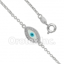 BN 006 Silver Layered Eye Bracelet
